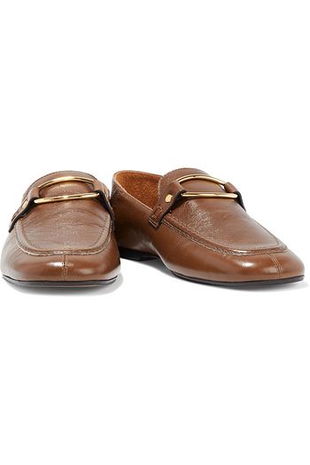 ISABEL MARANT Ferlyn buckle-embellished leather collapsible-heel loafers