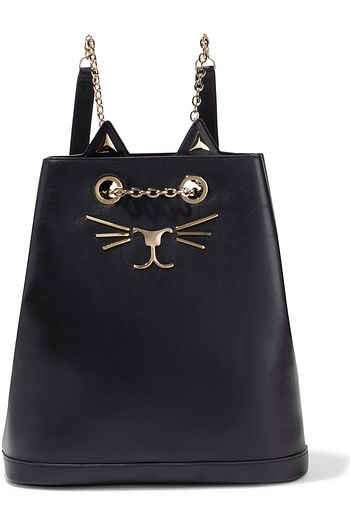 CHARLOTTE OLYMPIA Feline embellished leather backpack