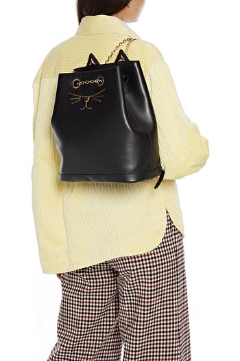 CHARLOTTE OLYMPIA Feline embellished leather backpack