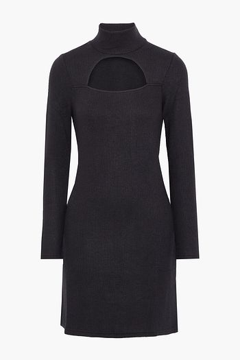 WALTER BAKER Harlow cutout ribbed-knit mini dress