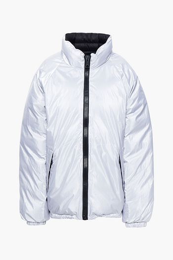 IENKI IENKI Reversible metallic shell down jacket