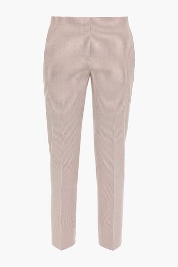 PIAZZA SEMPIONE Checked cotton-blend slim-leg pants