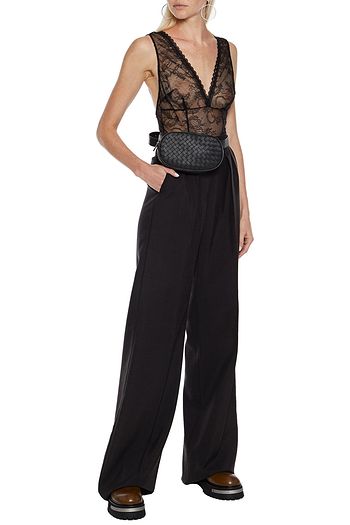 AMIRI Scalloped Chantilly lace bodysuit