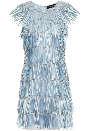 JENNY PACKHAM Tiered embellished sequined tulle mini dress