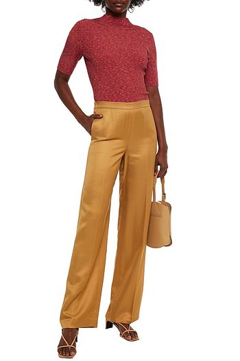 THEORY Marled ribbed-knit turtleneck sweater