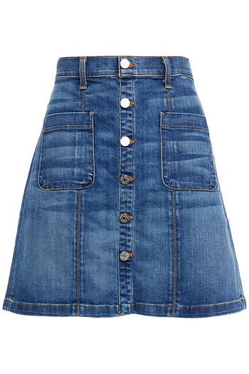 VERONICA BEARD Deena faded denim mini skirt