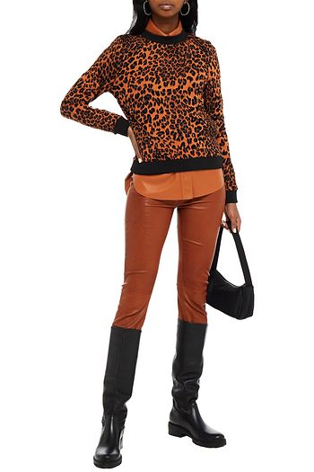 BAUM UND PFERDGARTEN Jaima leopard-print stretch-jersey top