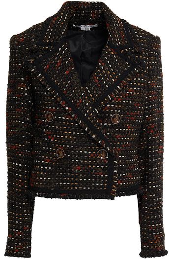 VERONICA BEARD Nalani double-breasted metallic tweed blazer
