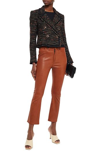 VERONICA BEARD Nalani double-breasted metallic tweed blazer