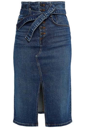 VERONICA BEARD Belted denim skirt