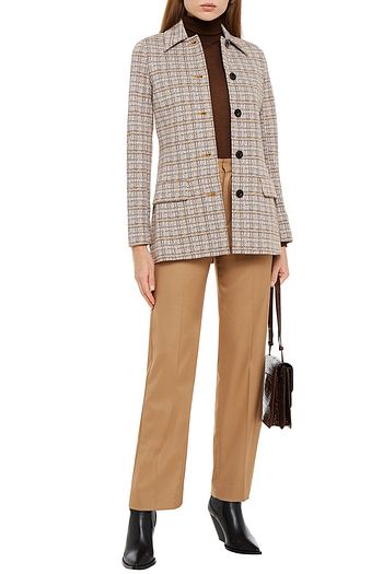 ROSETTA GETTY Checked jacquard-knit jacket