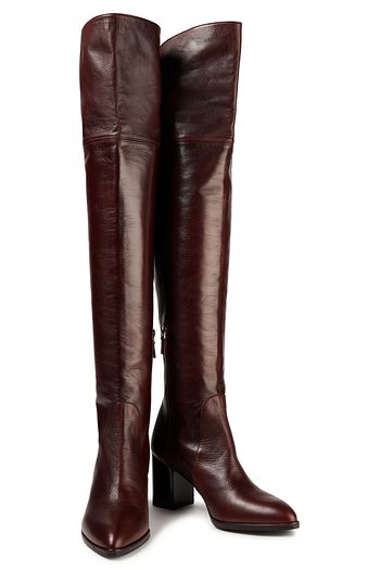 STUART WEITZMAN Raylene pebbled-leather over-the-knee boots