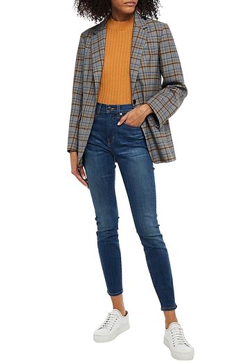 VERONICA BEARD Faded high-rise skinny jeans