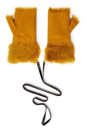KARL DONOGHUE Shearling fingerless gloves