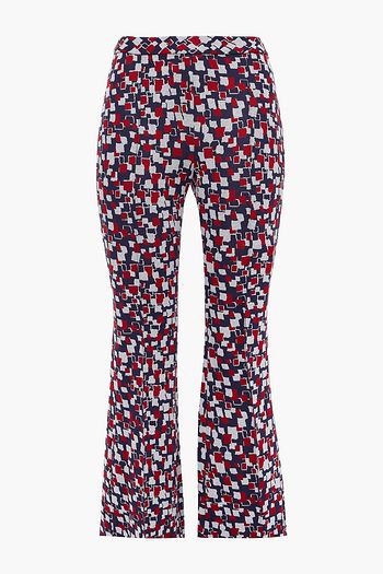 ROSETTA GETTY Jacquard-knit kick-flare pants