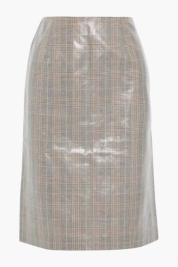 MAISON MARGIELA Prince of Wales checked coated-cotton skirt