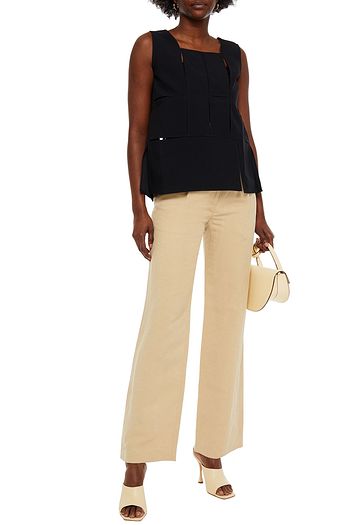 GIA STUDIOS Cutout crepe top