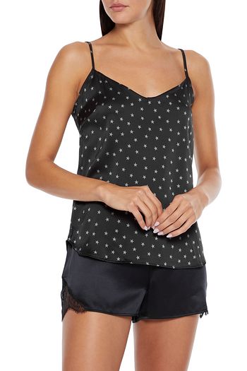 STELLA MCCARTNEY Printed stretch-silk satin camisole