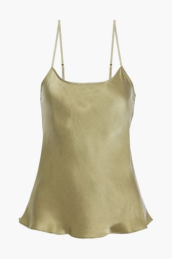 GINIA Washed-silk camisole