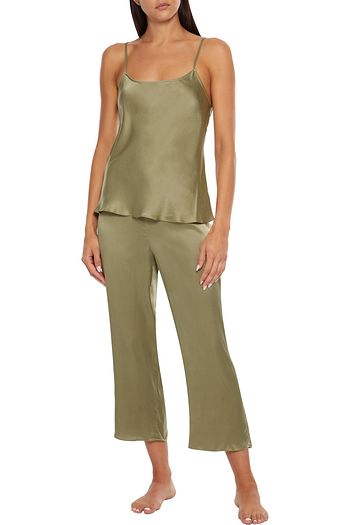 GINIA Washed-silk camisole