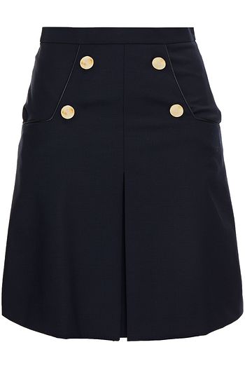 BAUM UND PFERDGARTEN Sajni button-embellished woven mini skirt
