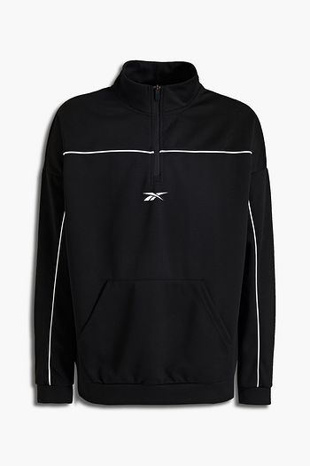 REEBOK Printed ponte zip-up sweatshirt
