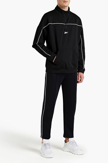 REEBOK Printed ponte zip-up sweatshirt