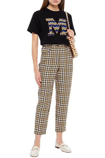 M MISSONI Crochet-knit and cotton-jersey T-shirt
