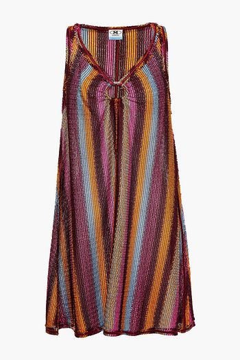 M MISSONI Striped crochet-knit coverup