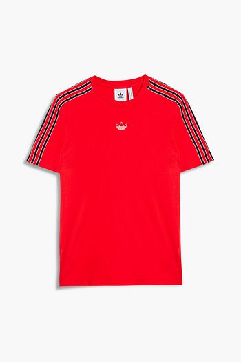 ADIDAS ORIGINALS Striped cotton-jersey T-shirt