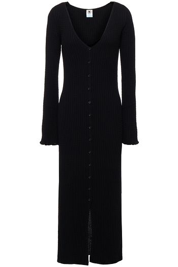 M MISSONI Ruffle-trimmed crochet-knit wool-blend midi dress