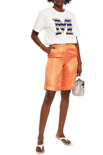 M MISSONI Crochet-knit and cotton-jersey T-shirt