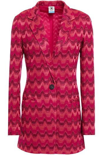 M MISSONI Metallic crochet-knit blazer