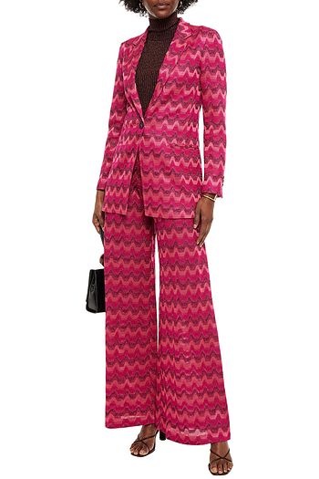 M MISSONI Metallic crochet-knit blazer
