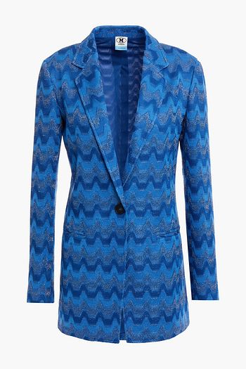 M MISSONI Metallic crochet-knit blazer