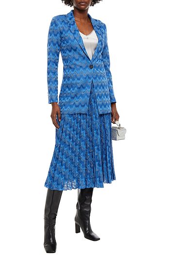 M MISSONI Metallic crochet-knit blazer