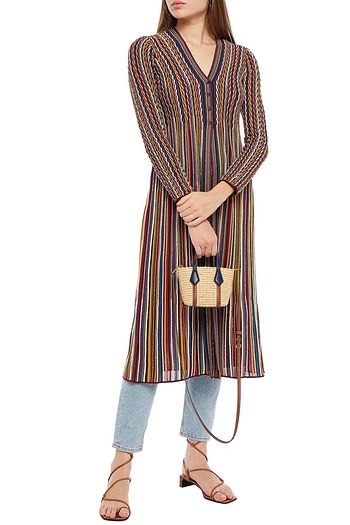 M MISSONI Pleated crochet-knit cardigan