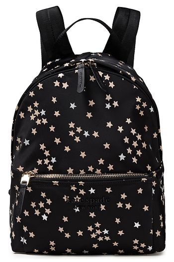 KATE SPADE NEW YORK City Pack glittered printed shell backpack