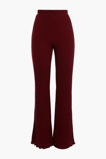 M MISSONI Crochet-knit wool-blend flared pants
