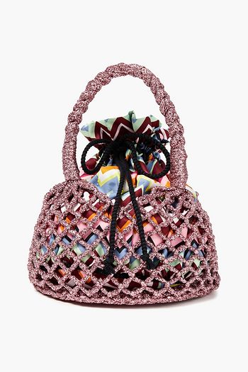 M MISSONI Metallic crocheted bucket bag