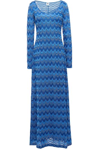 M MISSONI Metallic crochet-knit maxi dress