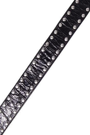 DRIES VAN NOTEN Studded textured-leather belt