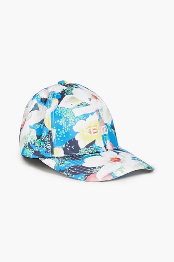 KENZO プリント シェル加工生地 キャップ