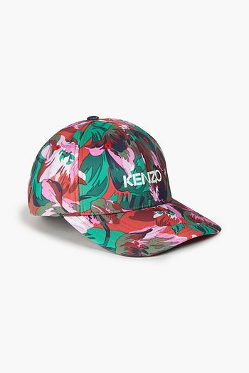 KENZO プリント シェル加工生地 キャップ