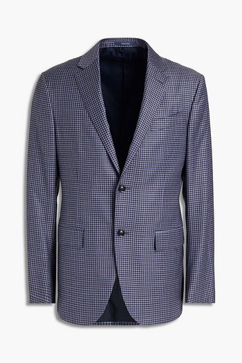 ERMENEGILDO ZEGNA Checked wool-jacquard blazer