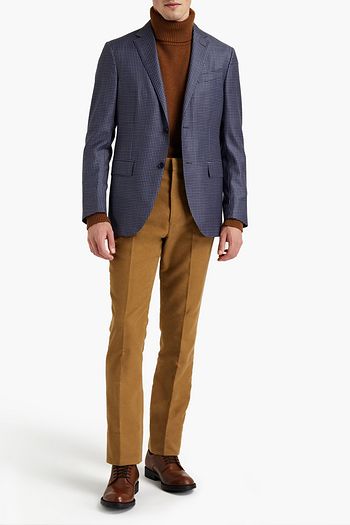 ERMENEGILDO ZEGNA Checked wool-jacquard blazer