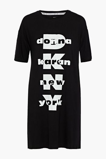 DKNY Printed stretch-jersey nightshirt