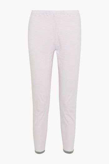 SLEEPY JONES Brigitte striped cotton-jersey pajama pants