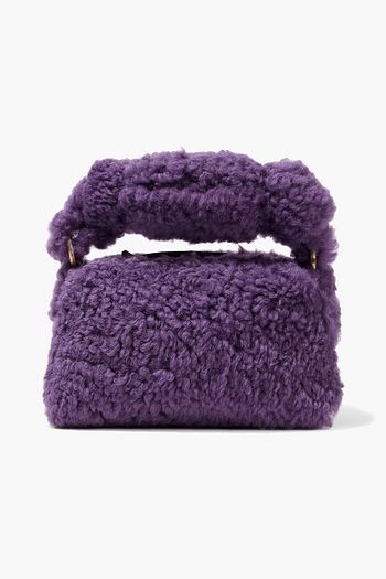 DRIES VAN NOTEN Pillow knotted shearling tote