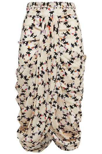 ISABEL MARANT Betina draped printed silk-blend crepe de chine skirt